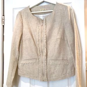 NWOT Linen women’s blazer with zipper